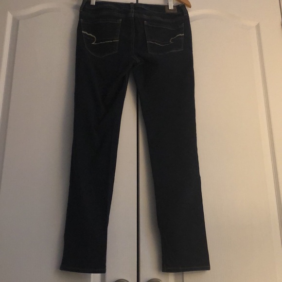 American Eagle Jeans skinny super stretch mid rise dark wash Sz 6R - Picture 2 of 9